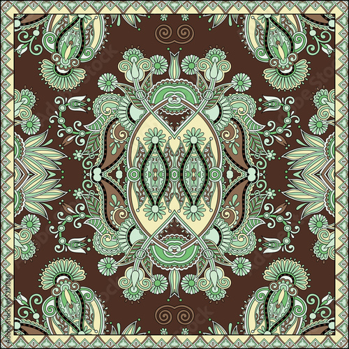 Traditional ornamental floral paisley bandanna