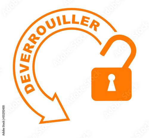 déverrouiller flèche orange