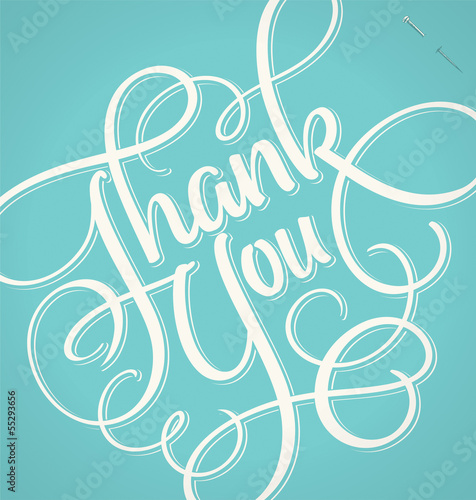 THANK YOU hand lettering (vector)