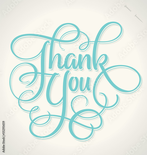 THANK YOU hand lettering (vector)