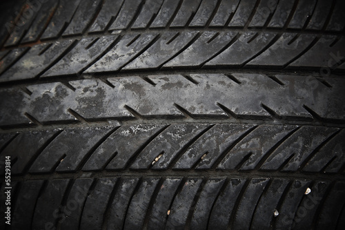 texture of used car tire