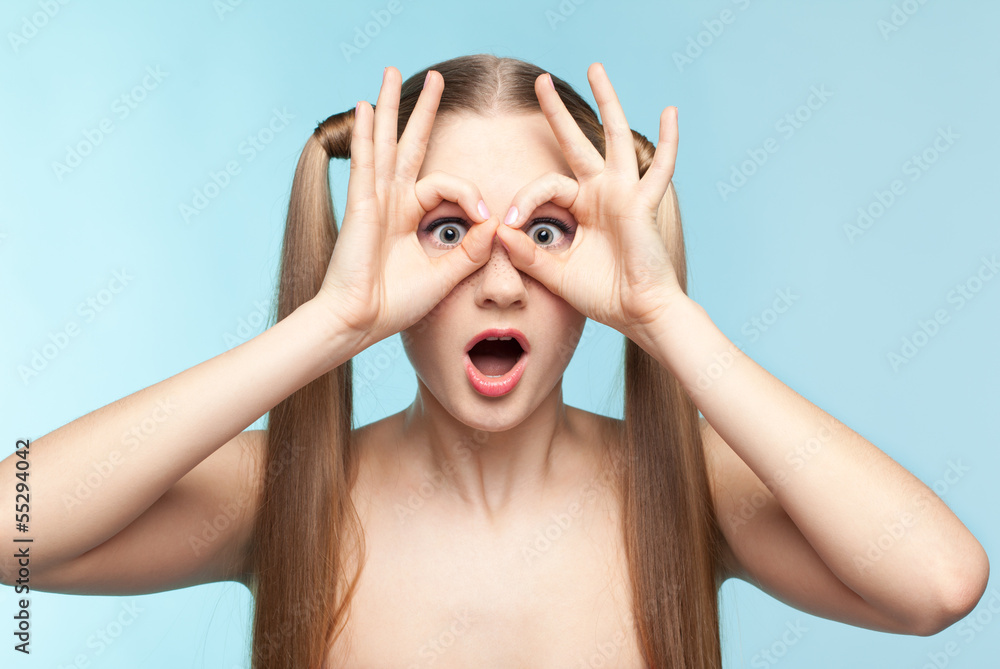 Playful freckled girl Playful freckled girl