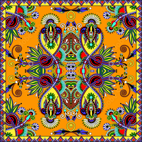 Traditional ornamental floral paisley bandanna