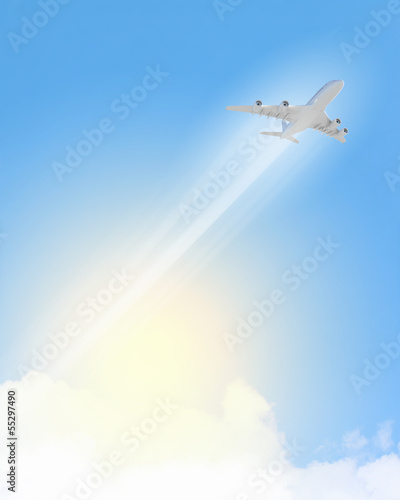 Image of airplane in sky