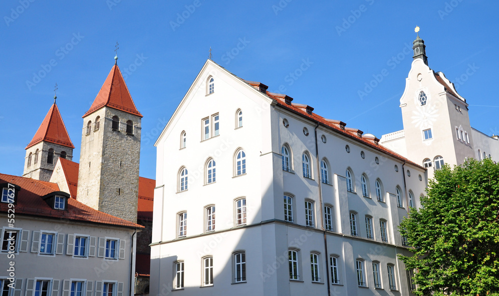 buildings in the old town of Regensburg, Germany