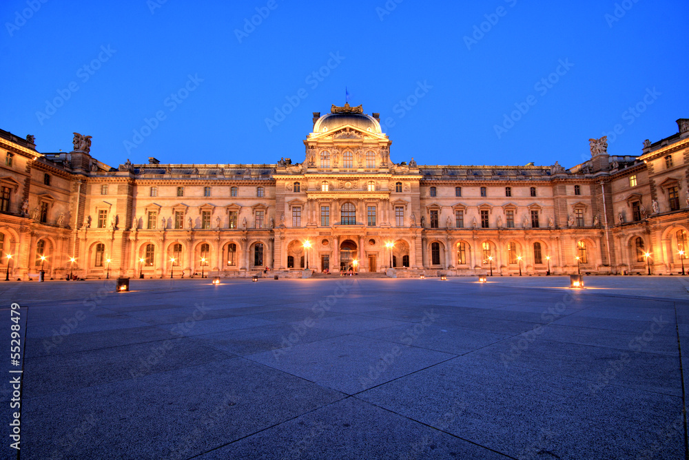 Louvre Museum at Night, Paris