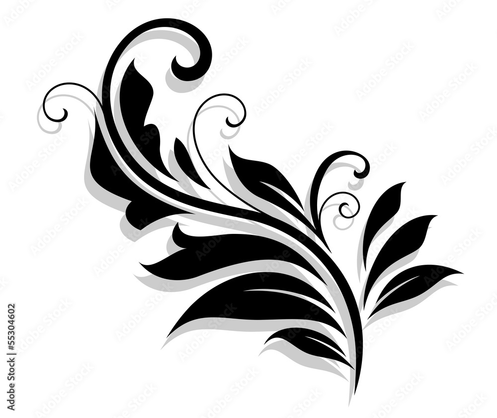 Decorative floral design element Decorative floral design element