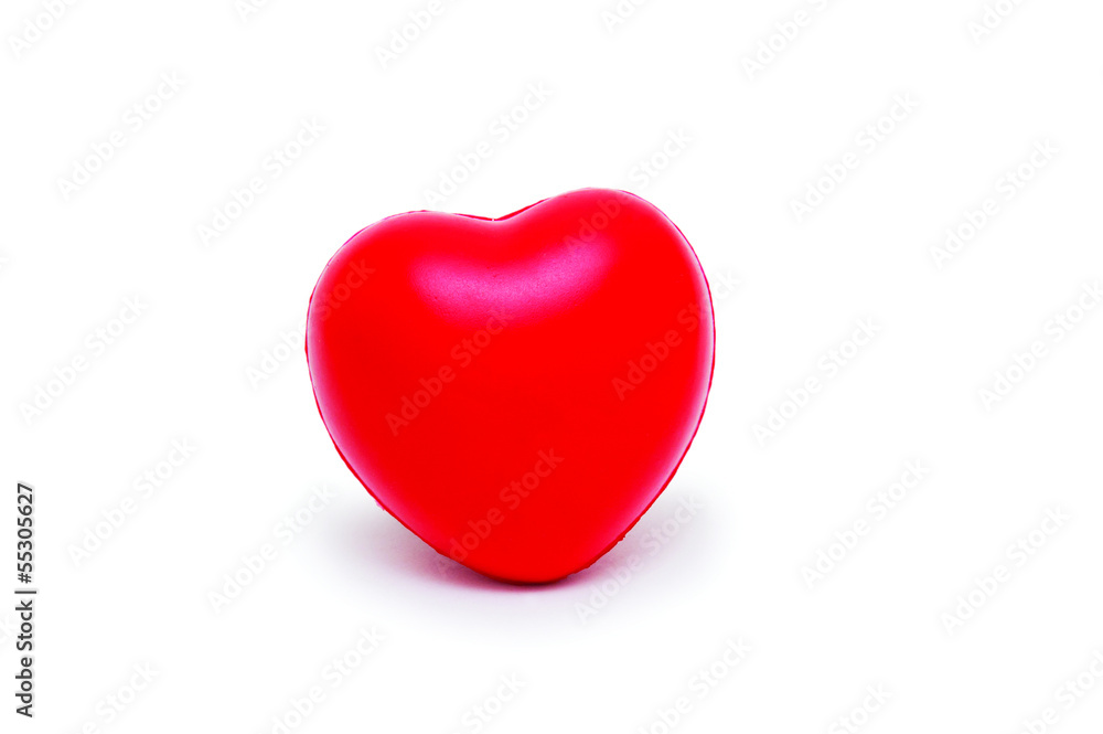 A red heart isolated on white background