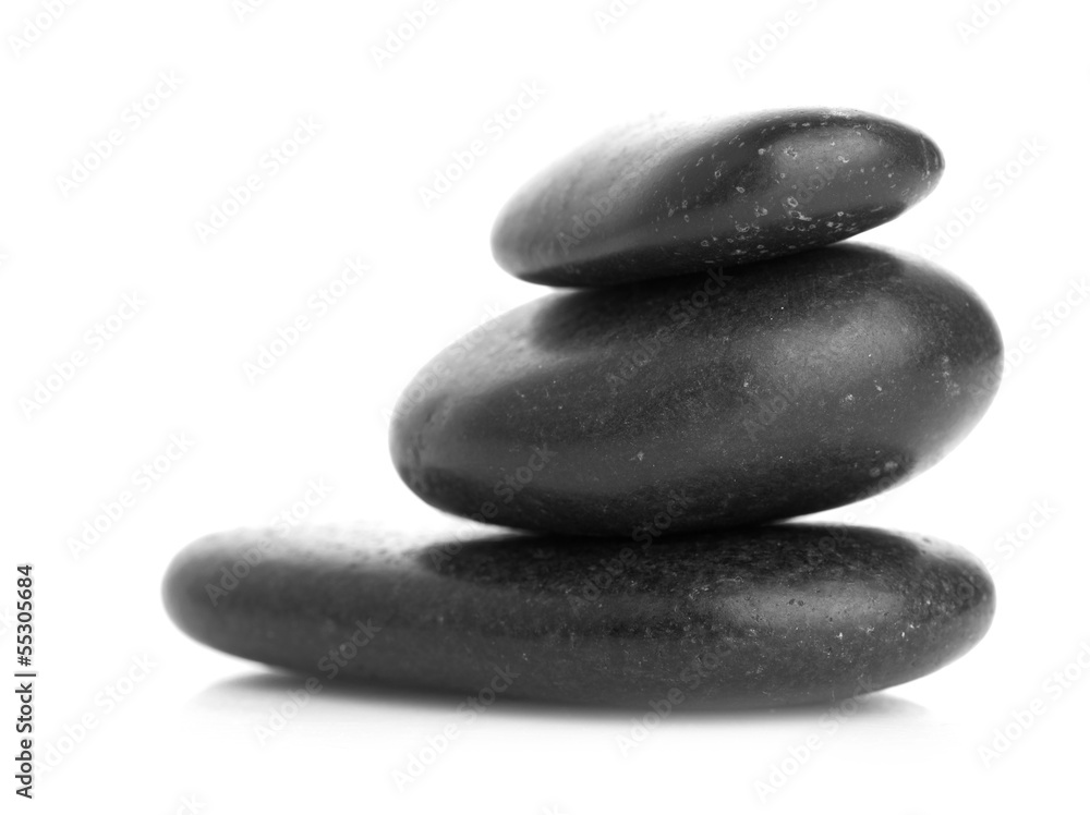 Growing piled up pebbles on a white background Growing piled up pebbles on a white background