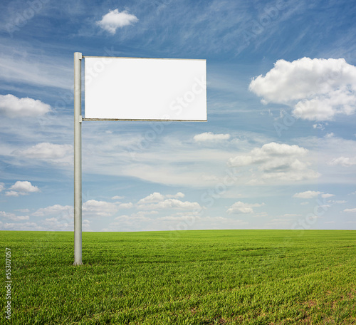 billboard on field