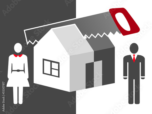 Vector illuctration about division of property