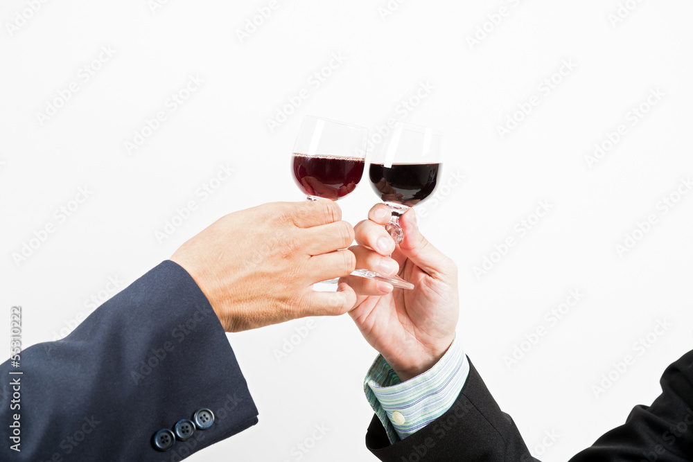 business celebration with wine