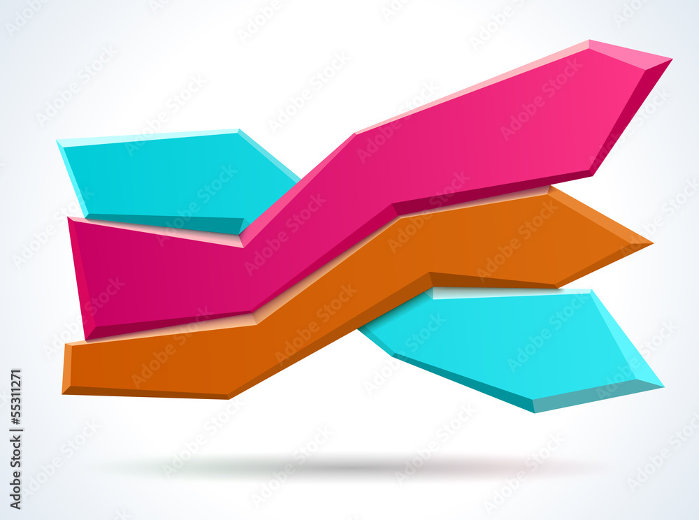 Bright infographic template with crossed lines Bright infographic template with crossed lines