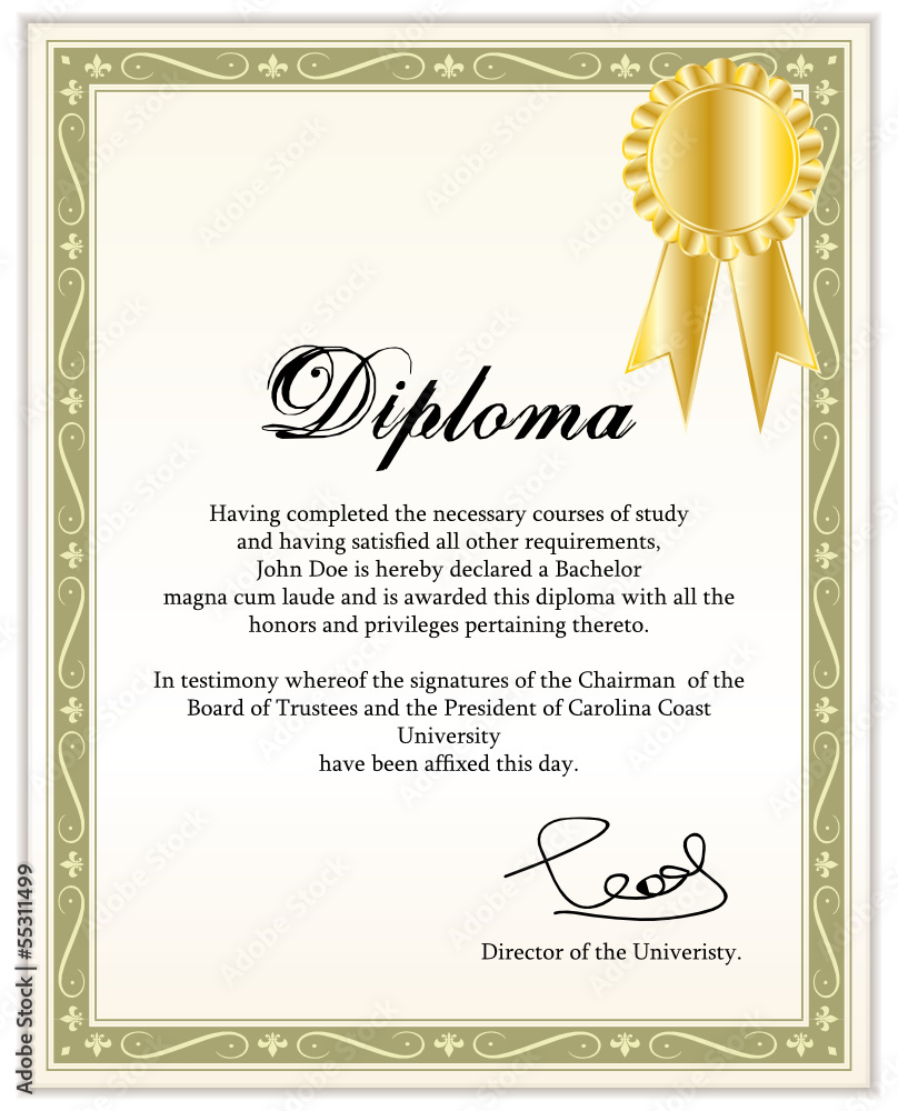 University Diploma Template