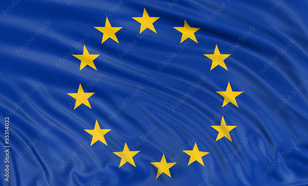 3D flag of the European union (clipping path included) 3D flag of the European union (clipping path included)