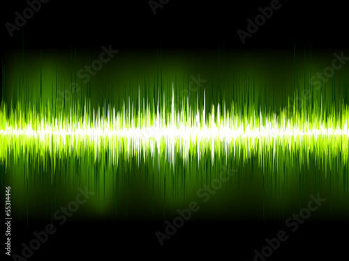 Sound waves oscillating on black. EPS 10