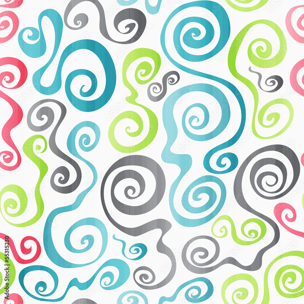 colored spirals seamless pattern colored spirals seamless pattern