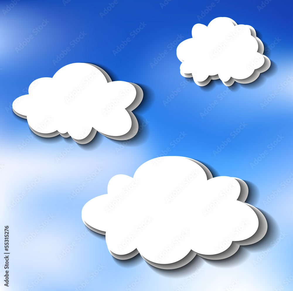 Cloud stickers on sky Cloud stickers on sky