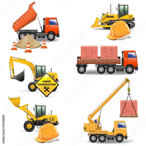 Vector Construction Machines Set 4