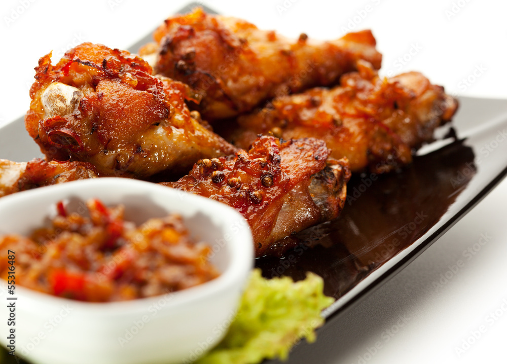 Fototapeta premium Fried Chicken Wings