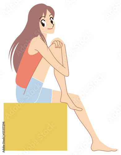 見つめる女性