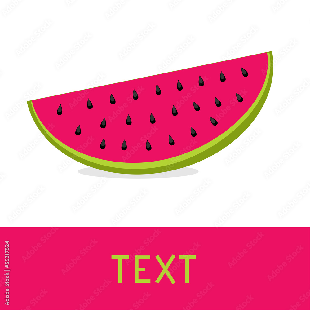 Watermelon slice card. Watermelon slice card.