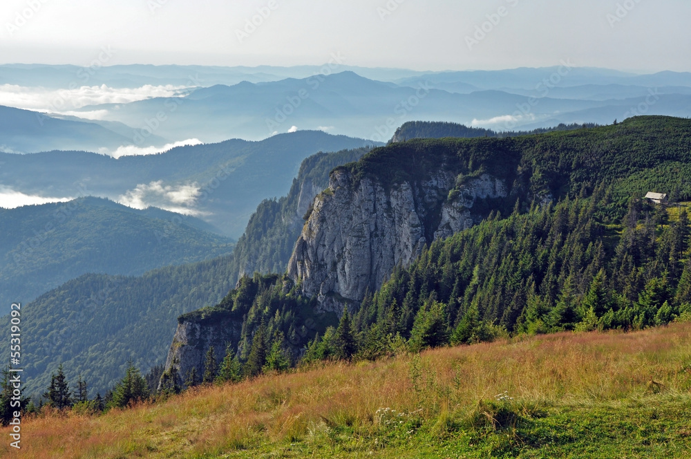 Fototapeta premium Ceahlau massif, Eastern Carpathians, Moldova, Romania