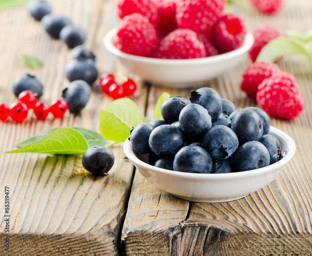Raspberries and blueberries Raspberries and blueberries