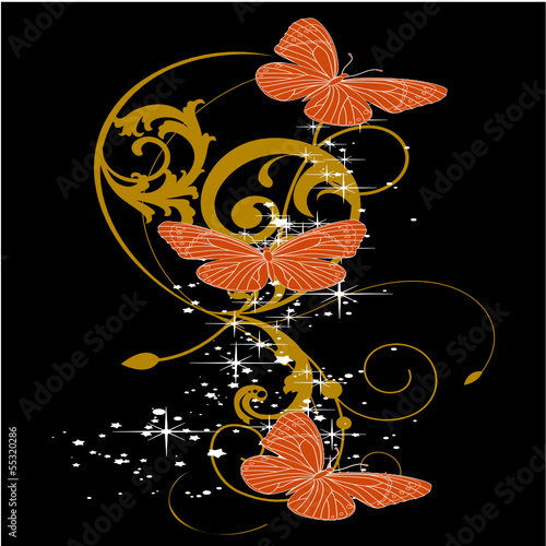 papillons oranges