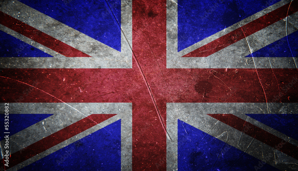 Fototapeta premium Grunge british flag