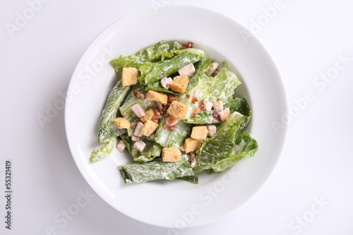 ceacar salad isolated in white background