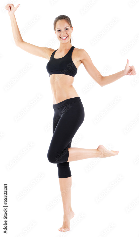 Slim young girl isolated on white Slim young girl isolated on white