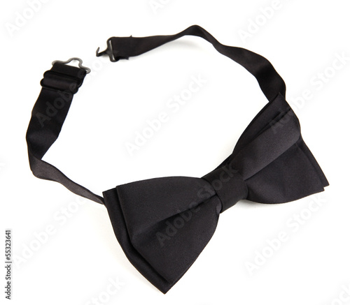 Obraz na plátne Black bow tie isolated on white