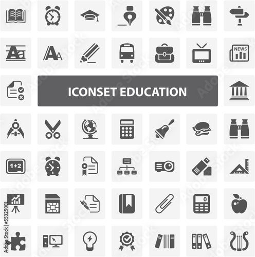 Website Iconset - Education 44 Basic Icons