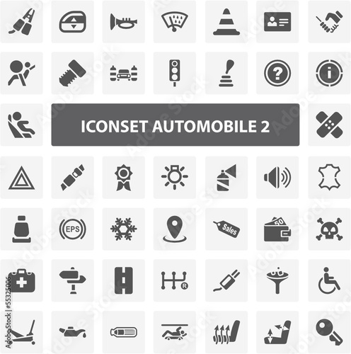 Website Iconset - Automobile II 44 Basic Icons