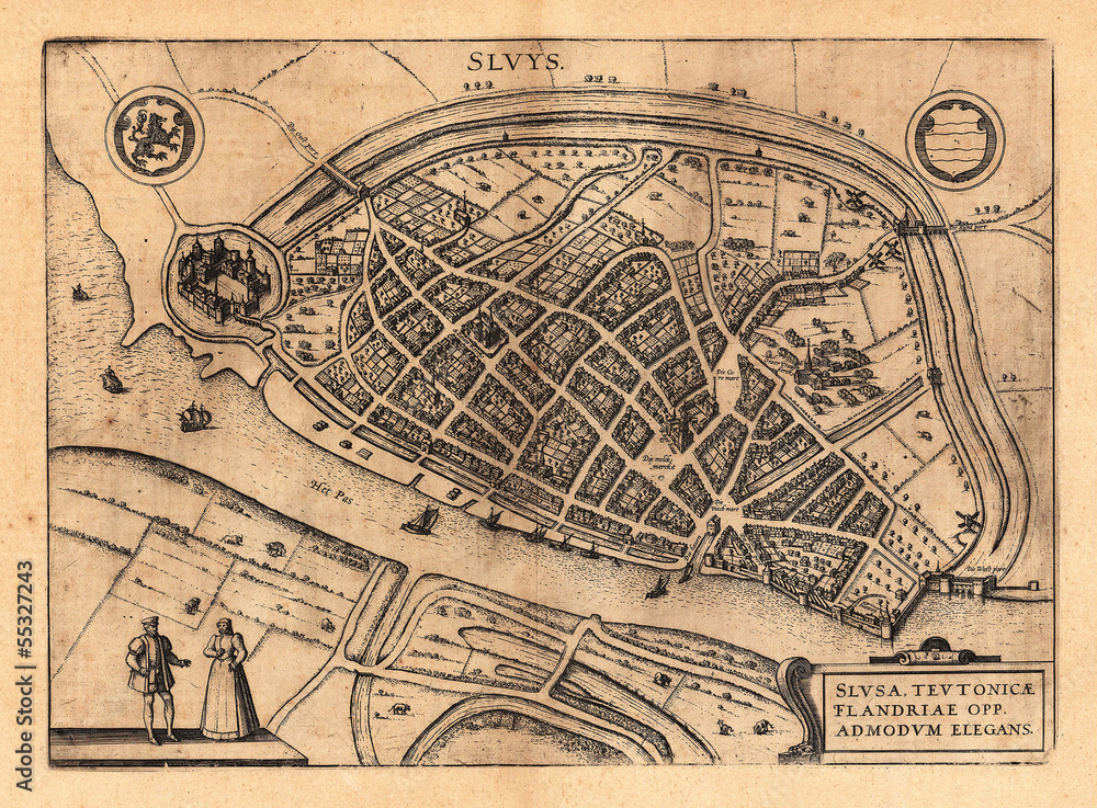 Fototapeta premium old map