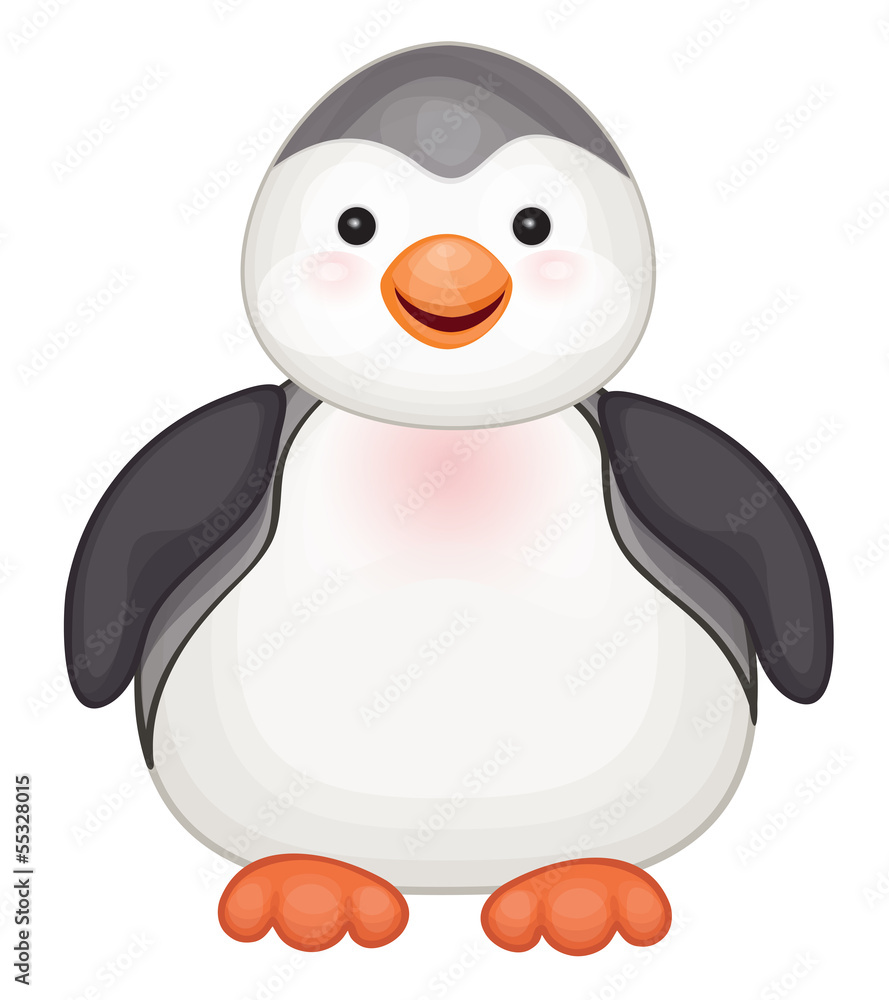Vector of cute penguin isolated. Vector of cute penguin isolated.