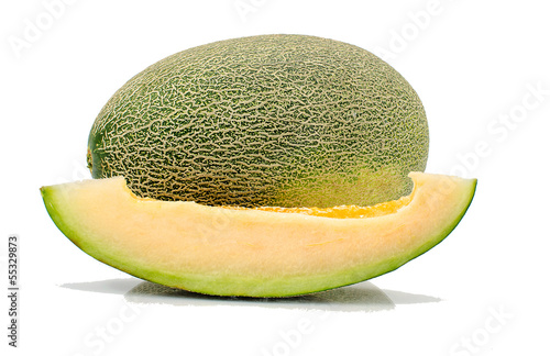 Fresh melon on white background