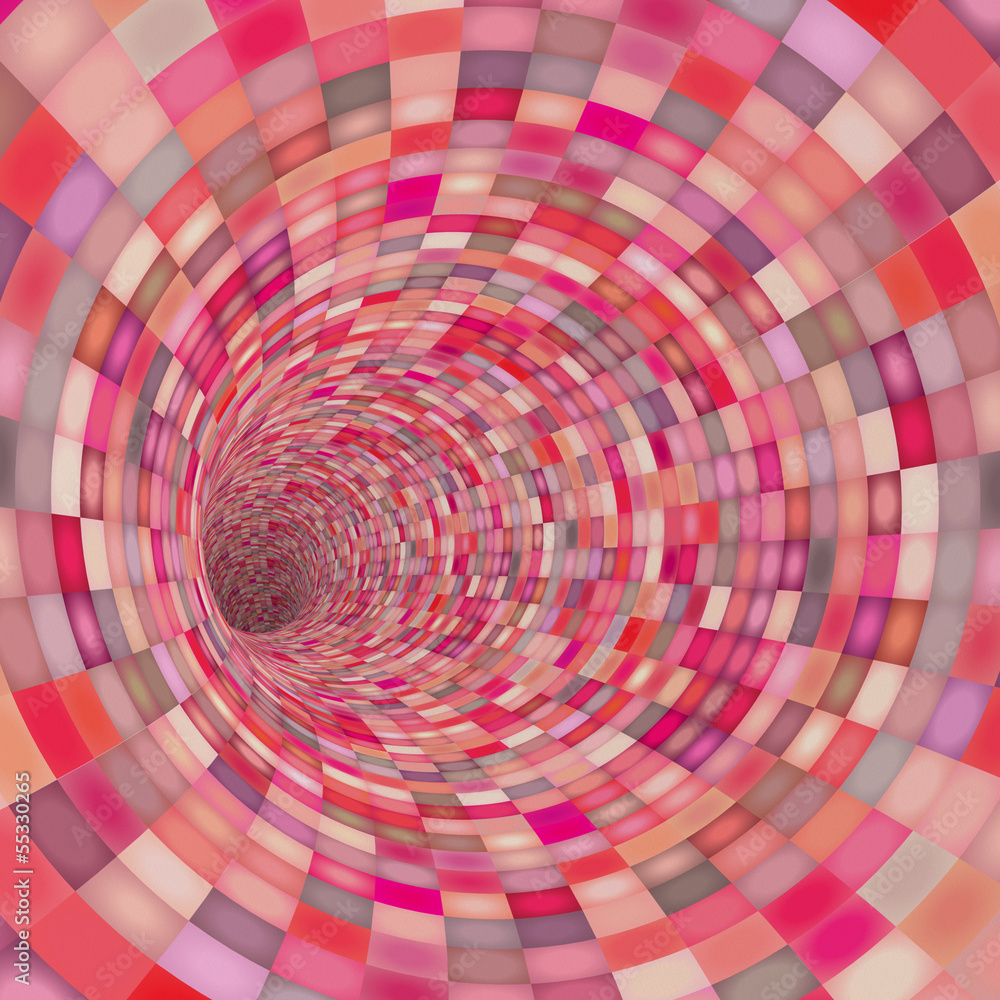 mosaic tile tunnel pipe in pink red mosaic tile tunnel pipe in pink red