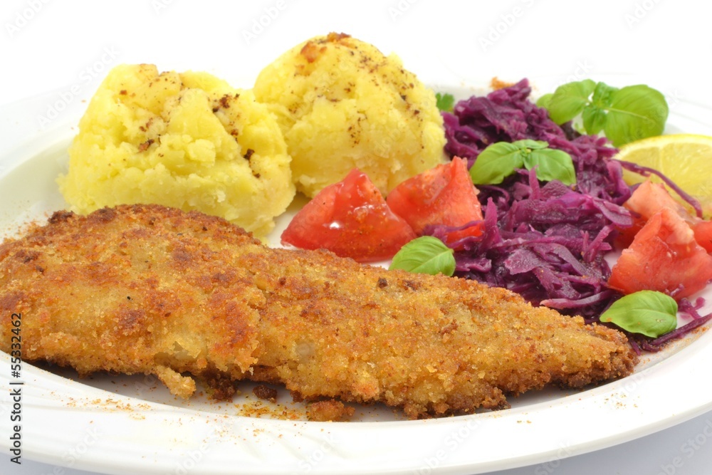 pollock fried with potatoes and vegetables pollock fried with potatoes and vegetables