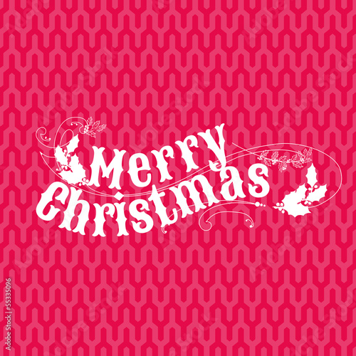 Retro Christmas Card - for invitation, congratulation in vector