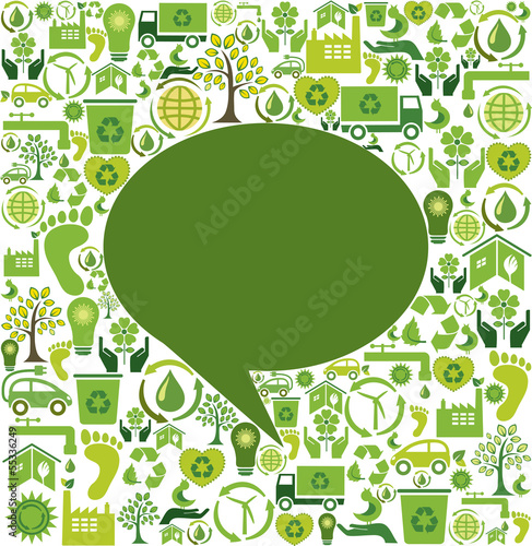 Green speech bubble