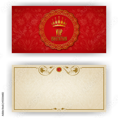 Elegant template for vip luxury invitation