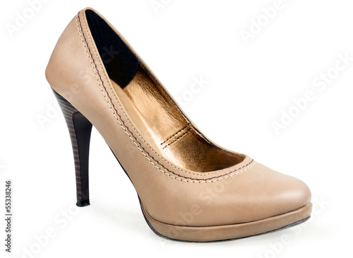 Isolated one shoes beige