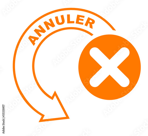 annuler flèche orange