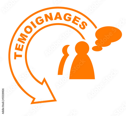 témoignages flèche orange