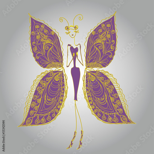 Butterfly - the woman of fashion.