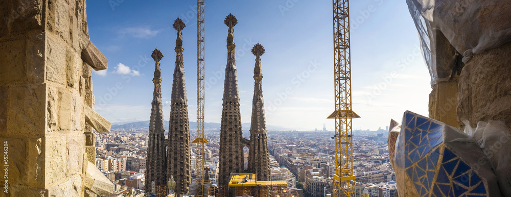 Sagrada Familia, Barcelona, Spain - obrazy, fototapety, plakaty 