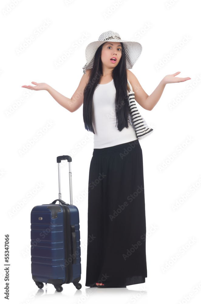 Young woman preparing for vacation Young woman preparing for vacation