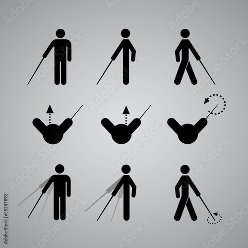 blind man symbol